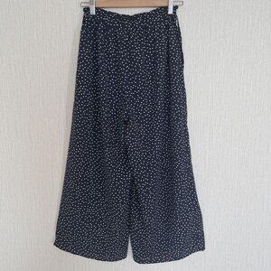 Alphay Dot Pattern Wide Pants Navy
